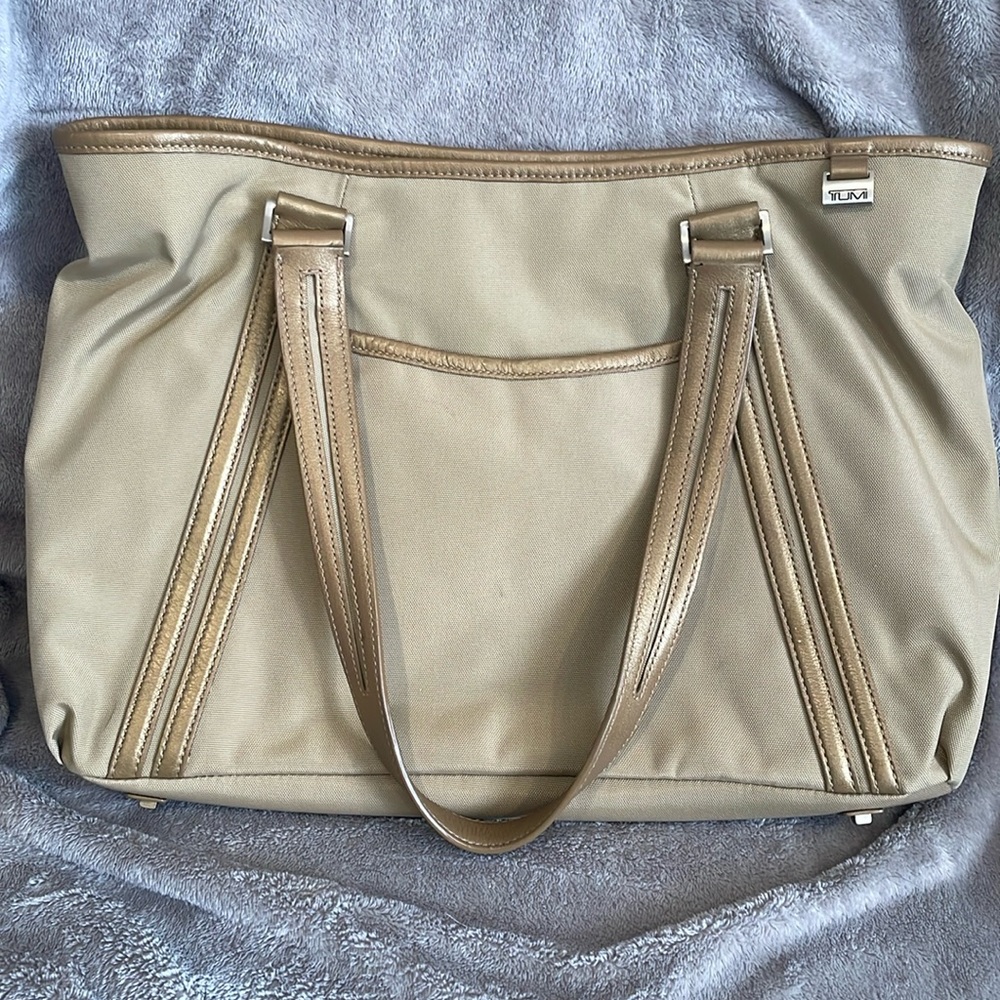 Tumi Tan Shoulder Bag Hand Bag